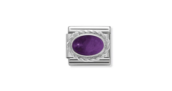 Oval Amethyst Charm