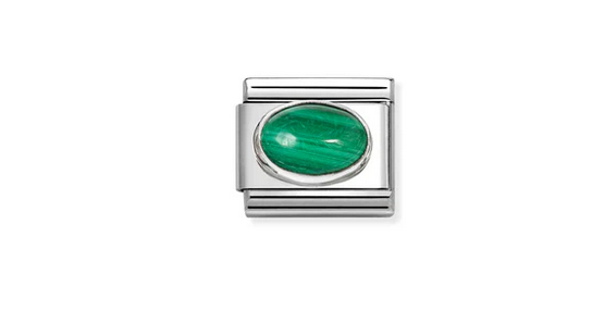 Malachite Oval Charm