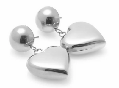 Cupid / Drop Earrings / Silver