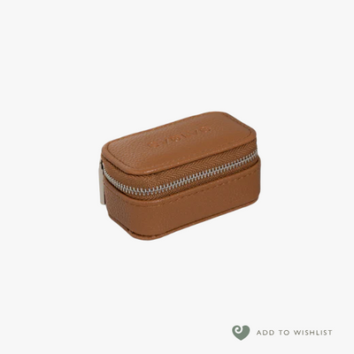 Tan Micro Jewellery Box.