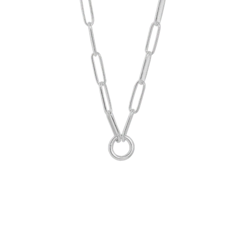Statement Paper Clip Chain - 55cm -SS