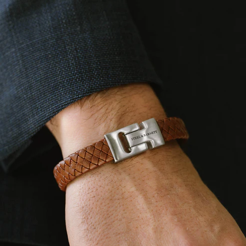 Harrison Nappa Leather Bracelet - Peanut