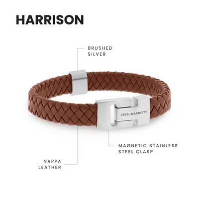 Harrison Nappa Leather Bracelet - Peanut
