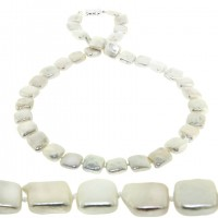 FWP Square Coin Necklace -10mm - SS - 45cm