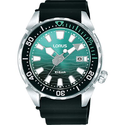 Lorus Mens Sports Watch - Analogue - 3 Hands - Green Dial