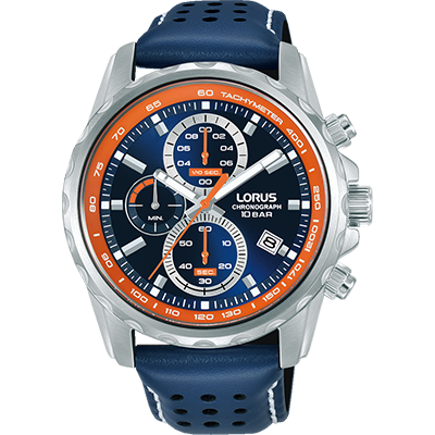 Lorus Mens Sports Watch - Chronograph - Blue Strap