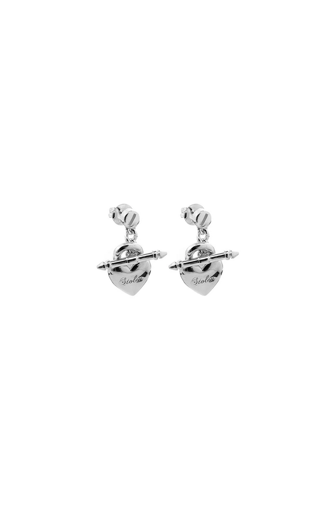 Love Locket Fob Earrings - SS