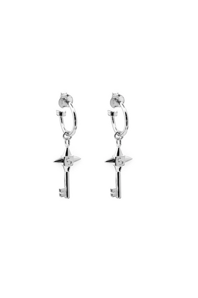 Love Key Anchor Earrings -SS