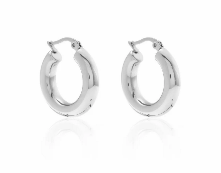Halo / Hoop Earrings Medium / Silver
