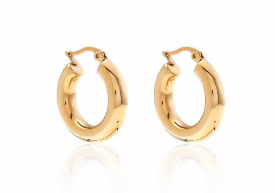 Halo / Hoop Earrings Medium / Gold