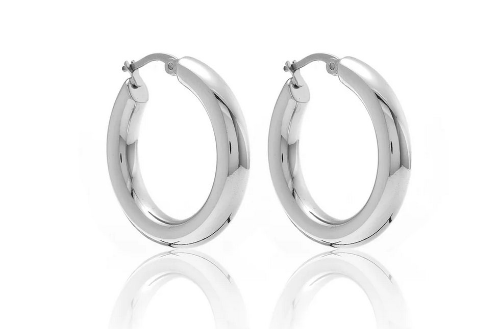Halo / Hoop Earrings Large / Silver