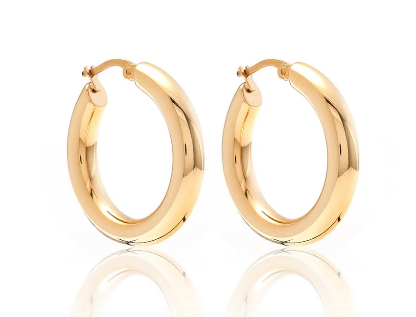 Halo / Hoop Earrings Large / Gold