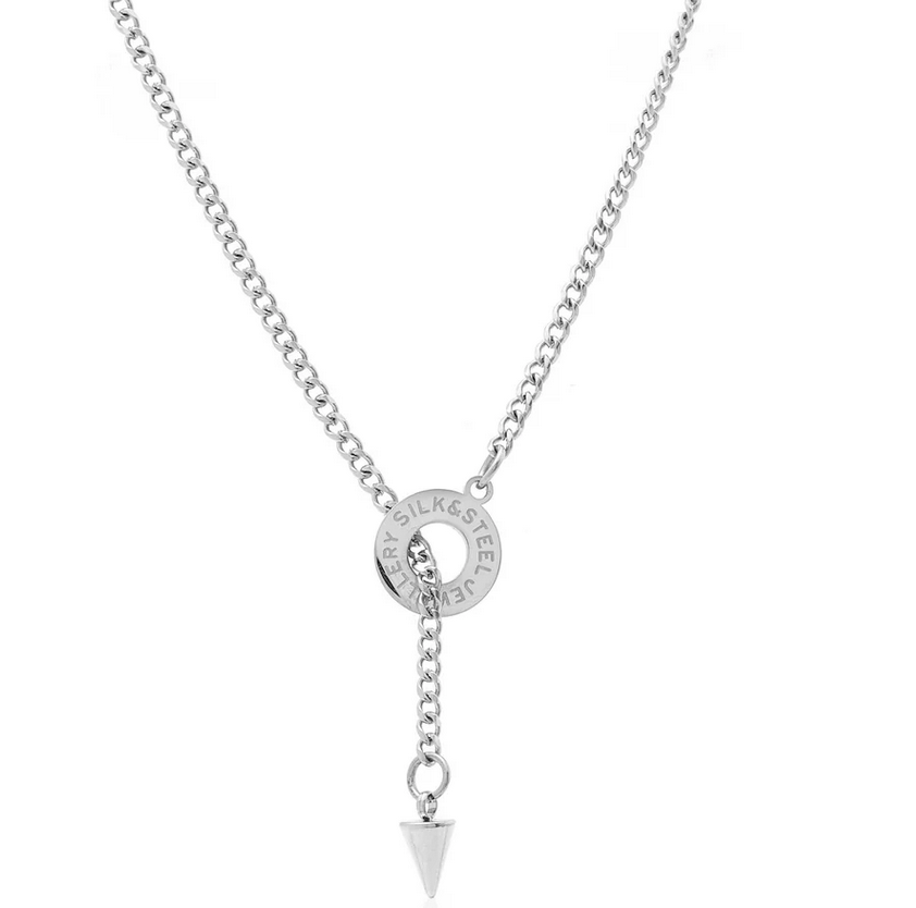 Orbit Lariat / Necklace / Silver