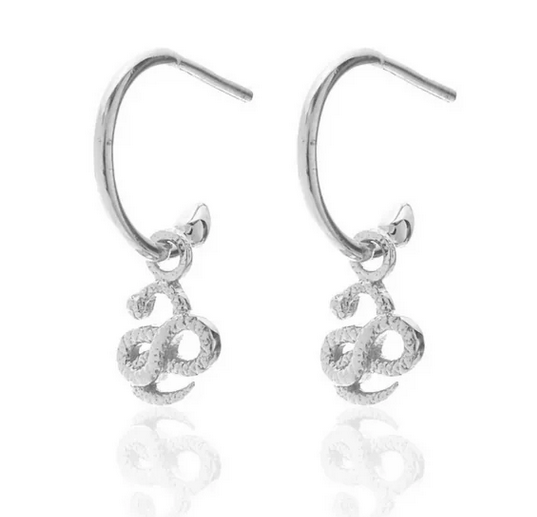 Serpent Hoops - SS Rhodium Plated 'Strength'