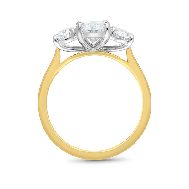 The Zara - Oval Brilliant Cut Diamond Three Stone Ring