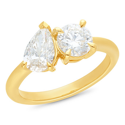 The Sienna - Pear & Round Cut Toit Et Moi Diamond Ring
