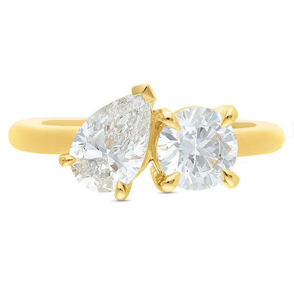 The Sienna - Pear & Round Cut Toit Et Moi Diamond Ring