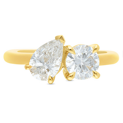 The Sienna - Pear & Round Cut Toit Et Moi Diamond Ring