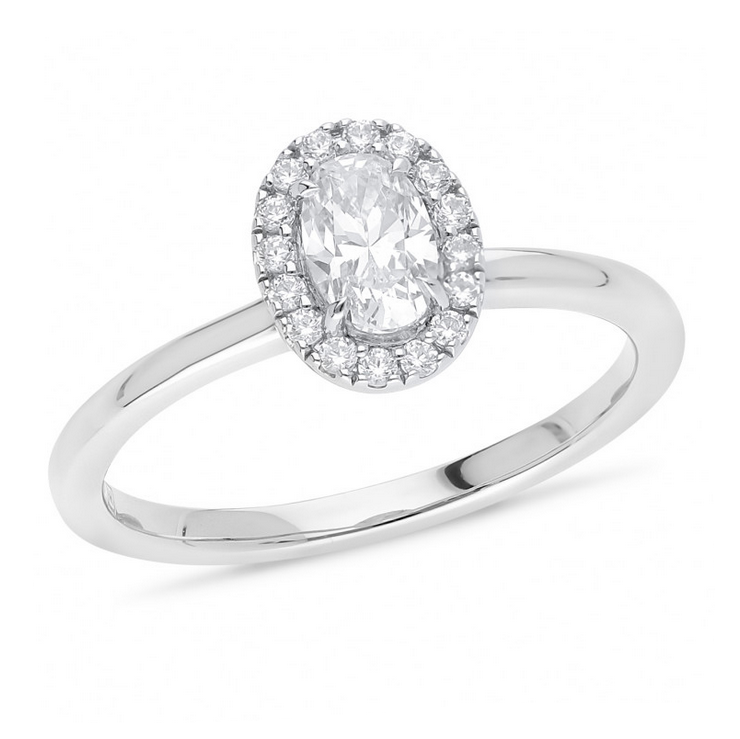 The Uma - Oval Cut Diamond Cluster Ring