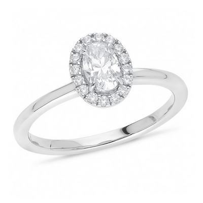 The Uma - Oval Cut Diamond Cluster Ring