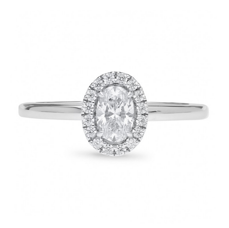 The Uma - Oval Cut Diamond Cluster Ring
