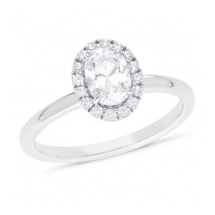 The Talia - Oval Cut Diamond Cluster Ring