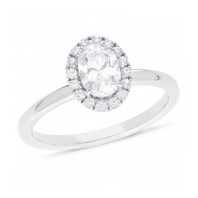 The Talia - Oval Cut Diamond Cluster Ring