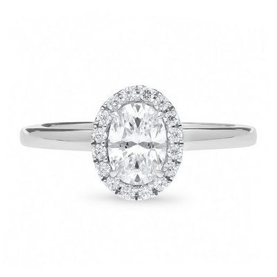 The Talia - Oval Cut Diamond Cluster Ring