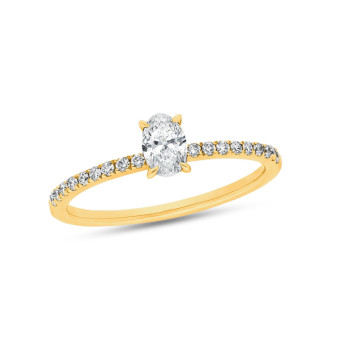 The Rosalie - Oval Cut Diamond Ring