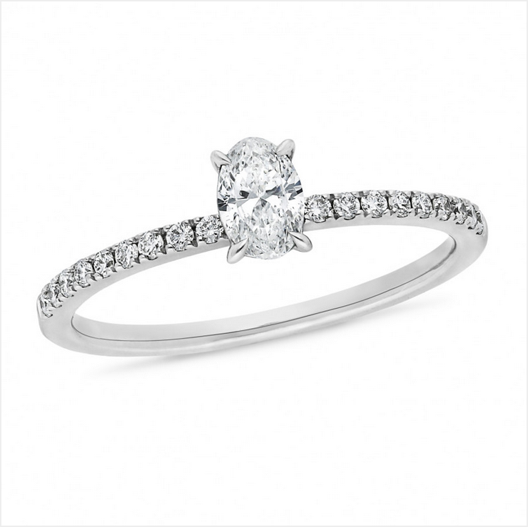 The Rosalie - Oval Cut Diamond Ring