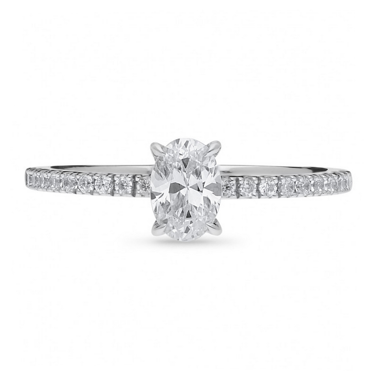 The Quinn - Oval Cut Diamond Ring