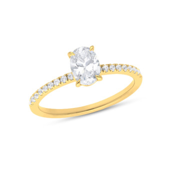 The Penelope - Oval Cut Diamond Ring