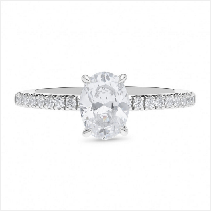 The Olivia - Oval Cut Diamond Ring