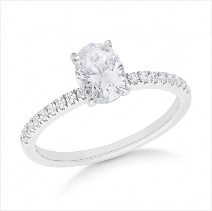 The Olivia - Oval Cut Diamond Ring