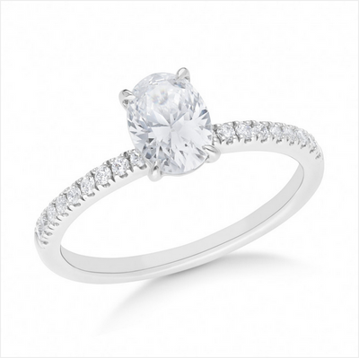 The Olivia - Oval Cut Diamond Ring