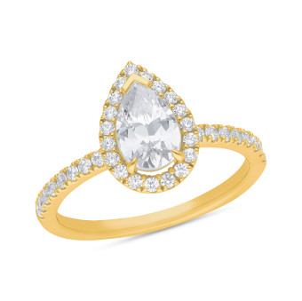 The Kiara - Pear Cut Diamond Ring
