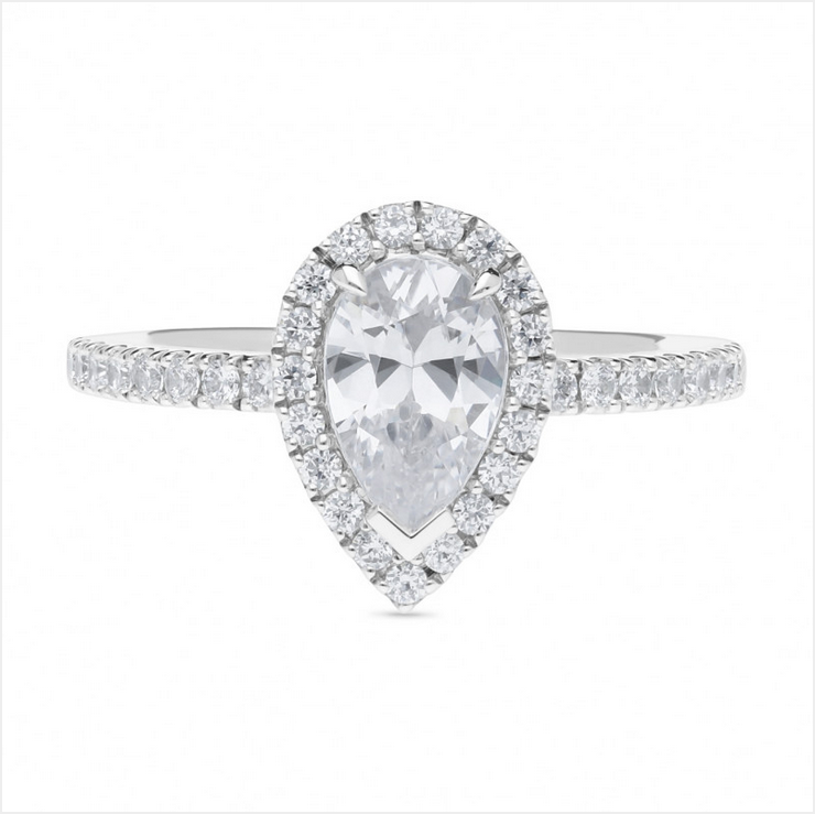 The Kiara - Pear Cut Diamond Ring