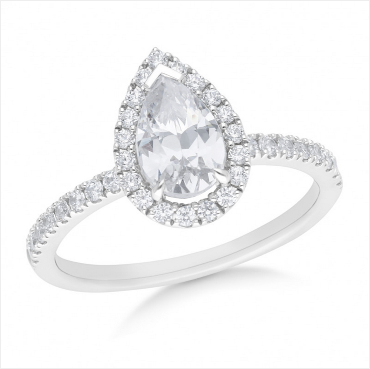 The Kiara - Pear Cut Diamond Ring
