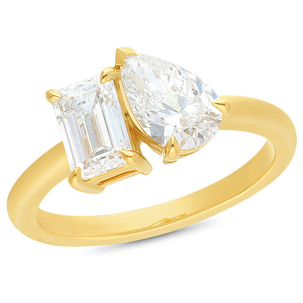 The Aria - Pear & Radiant Cut Toit Et Moi Diamond Ring