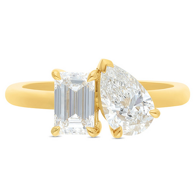 The Aria - Pear & Radiant Cut Toit Et Moi Diamond Ring
