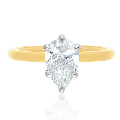 The Evelyn - Pear Cut Diamond Ring