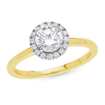 The Liora - Round Brilliant Cut Diamond Halo Cluster Ring