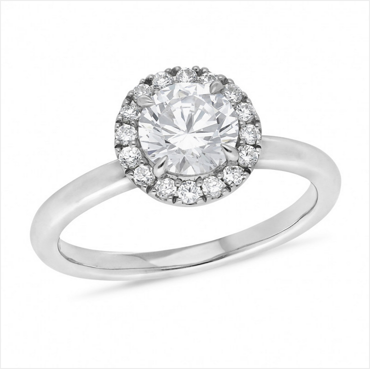 The Liora - Round Brilliant Cut Diamond Halo Cluster Ring