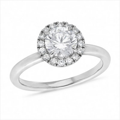 The Liora - Round Brilliant Cut Diamond Halo Cluster Ring
