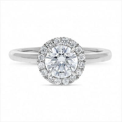 The Liora - Round Brilliant Cut Diamond Halo Cluster Ring
