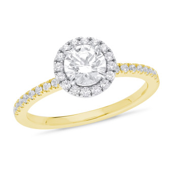 The Imogen - Round Brilliant Cut Halo Cluster Diamond Ring