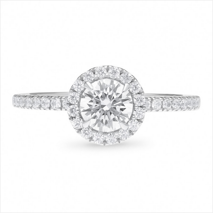 The Hazel - Round Brilliant Cut Halo Cluster Diamond Ring