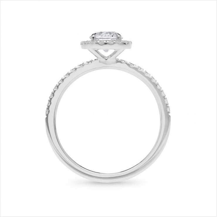 The Hazel - Round Brilliant Cut Halo Cluster Diamond Ring