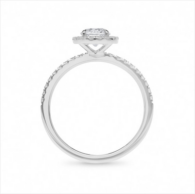 The Hazel - Round Brilliant Cut Halo Cluster Diamond Ring