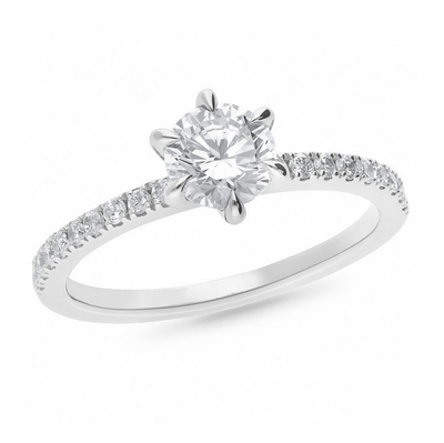 The Helena - Round Brilliant Cut Diamond Ring